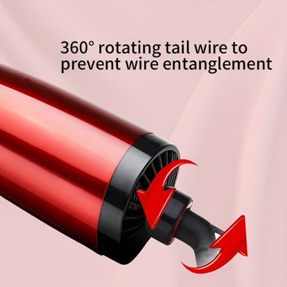 Rotating Hot Air Brush 2-in-1 Auto Curl & Straighten Styling Comb, One-Step Salon Blowout Results at Home
