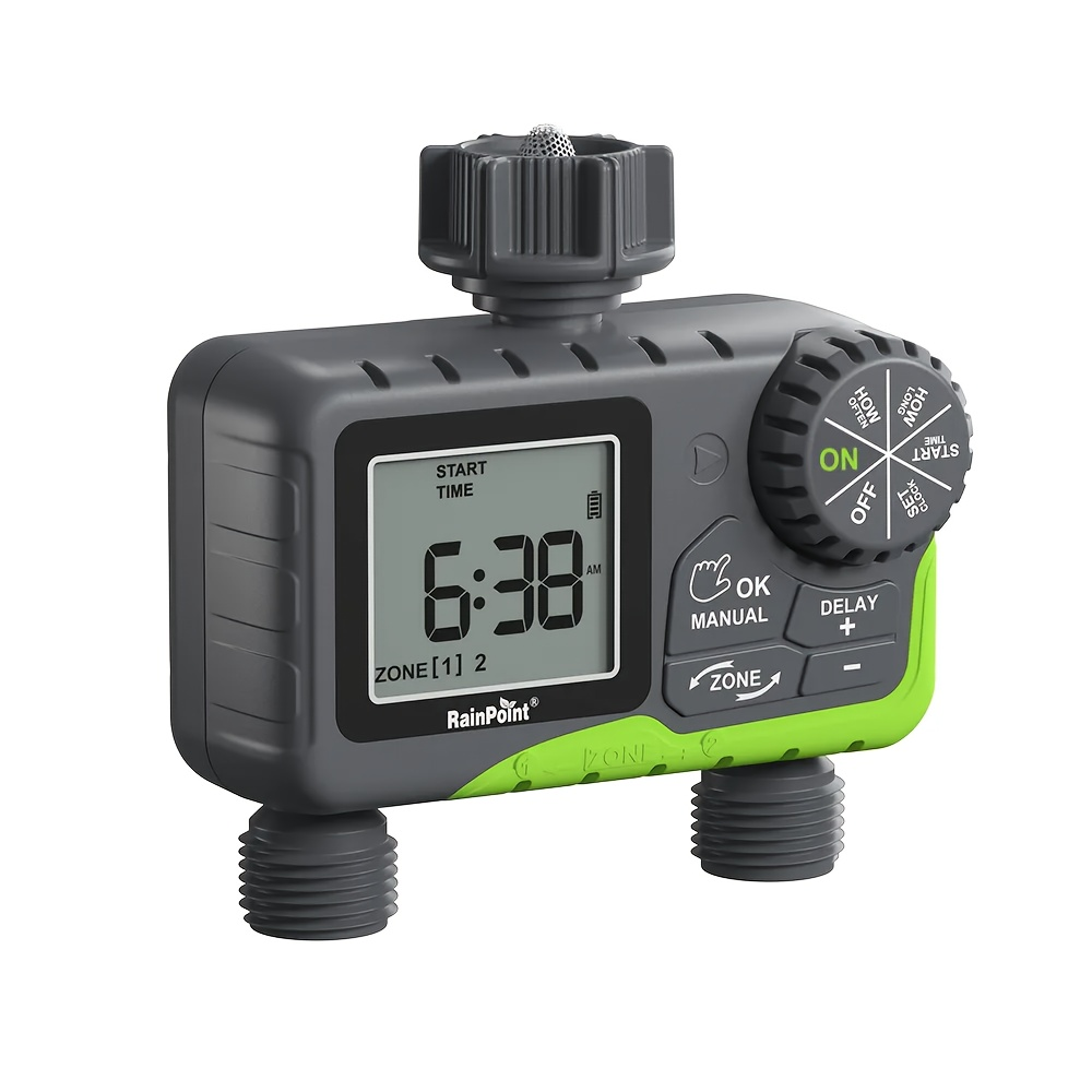 2-Zone Sprinkler Timer Programmable Faucet Irrigation Controller for Lawn & Yard, for Garden, Lawn and Yard Watering