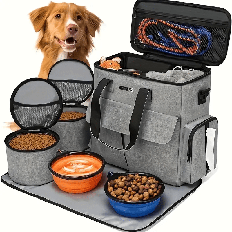 Dog Treat Pouch 5-Pack – Large Capacity Training Bag with Zip Closure, Durable Nylon Multi-Functional Outdoor Pet Carrier Bag for Dogs
