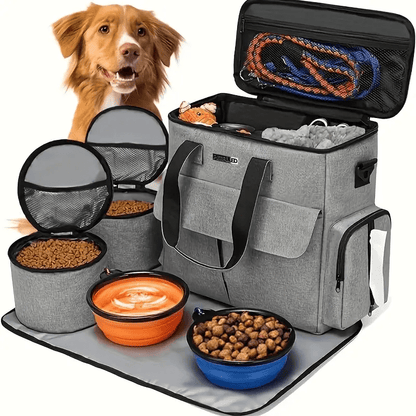 Dog Treat Pouch 5-Pack – Large Capacity Training Bag with Zip Closure, Durable Nylon Multi-Functional Outdoor Pet Carrier Bag for Dogs