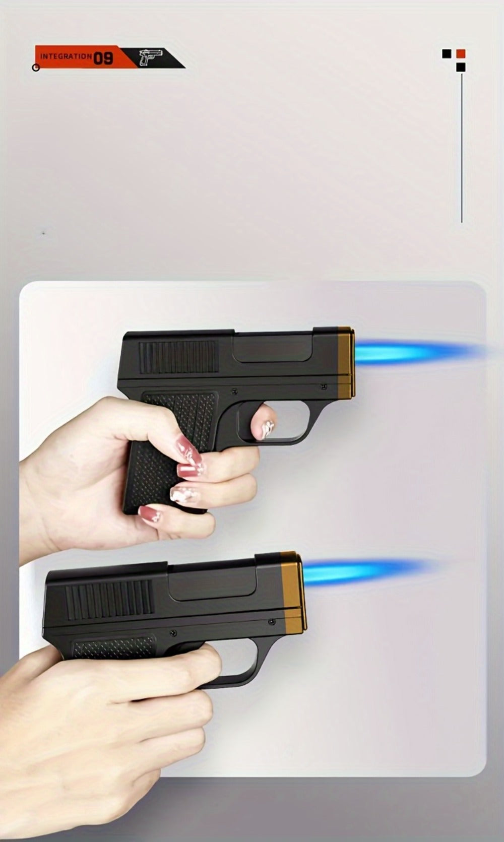Cigarette Box Lighter Creative Design, Windproof Butane Torch with Adjustable Flame, Cigar & BBQ Lighter