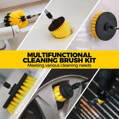 Drill Brush Attachment Set 20 Pack Power Scrubber Brushes Scrub Pads Sponge Buffing Pads with Extension Rod for Bathroom Kitchen Car