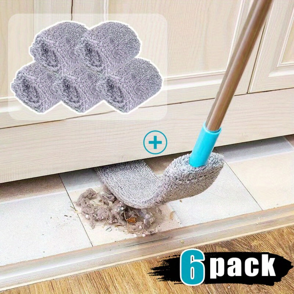 Dust Removal Brush Set of 6 with 5 Interchangeable Heads Washable Under Bed Furniture Sofa Floor Cleaning Brush Kit Soft Durable Extendable