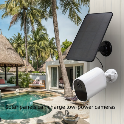 Solar Panel Charger for Security Camera 7W 360° Adjustable USB-C Micro USB Outdoor Continuous for an Everyday Personal Care Routine