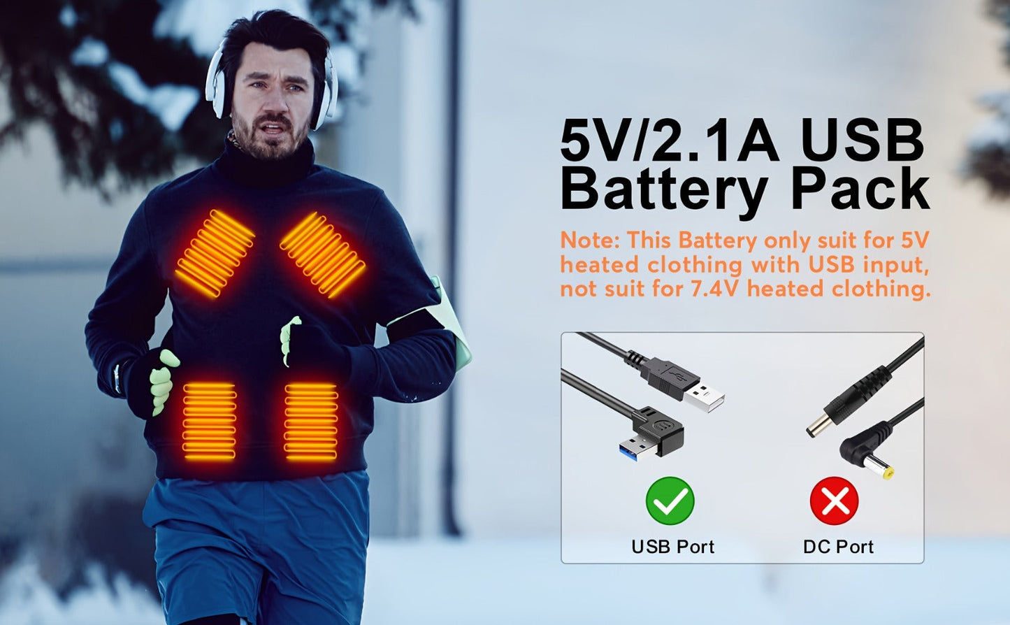 10000mAh Slim Power Bank with 5V/2A Marking, Dual USB-A Outputs and Black or White Color Options