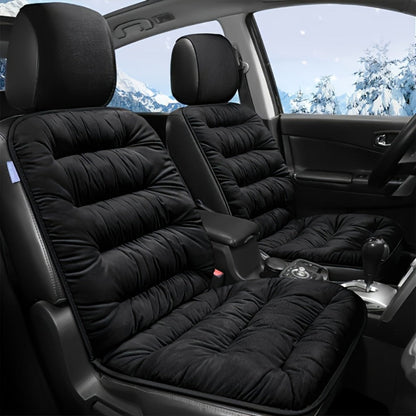 Vest-Style Car Seat Cushion with Connected Backrest and Seat Pad, Memory Foam Fill and Red, Beige or Black Options