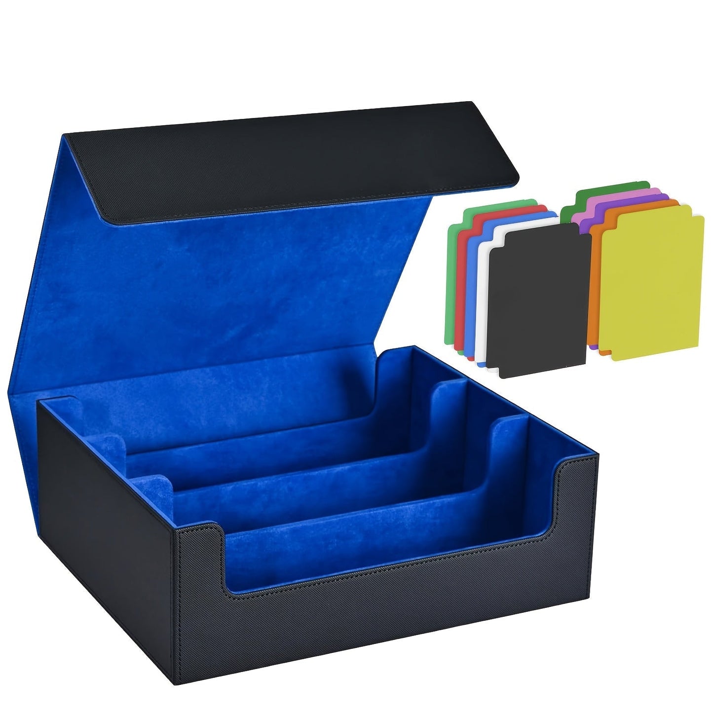 Trading Card Storage Box 1800+ Cards with 10 Dividers – Large Deck Case for Pokemon TCG, MTG Commander, Sports Cards – Multiple Colors
