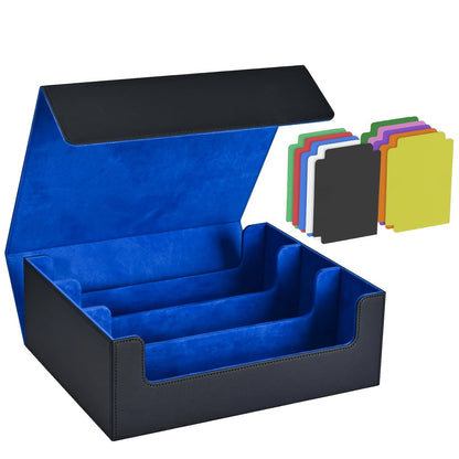 Trading Card Storage Box 1800+ Cards with 10 Dividers – Large Deck Case for Pokemon TCG, MTG Commander, Sports Cards – Multiple Colors