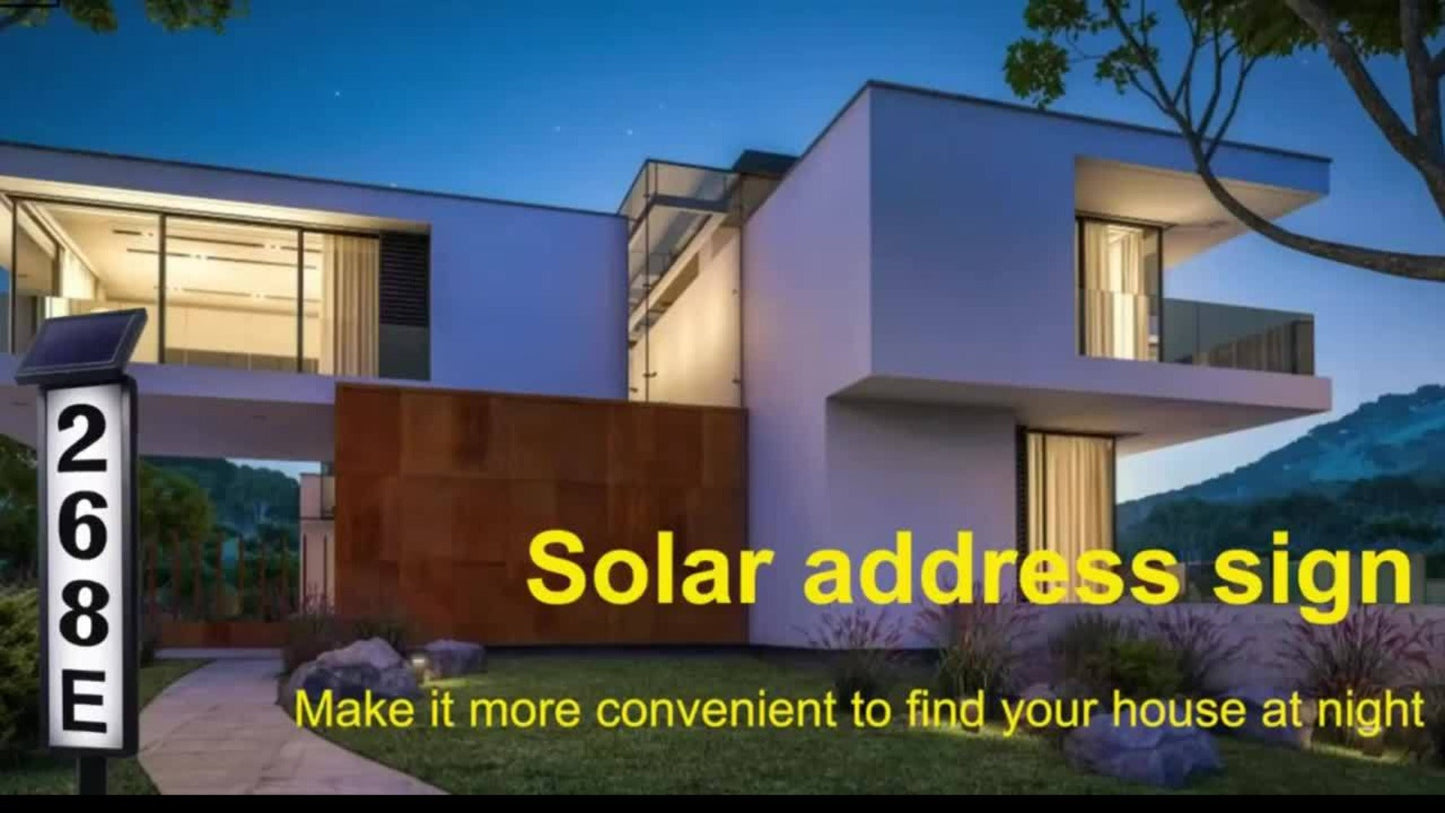 Solar House Number Light LED, DIY Address Sign with 38 LEDs, Switchable & Cool White, 270° Solar Panel