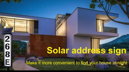 Solar House Number Light LED, DIY Address Sign with 38 LEDs, Switchable & Cool White, 270° Solar Panel