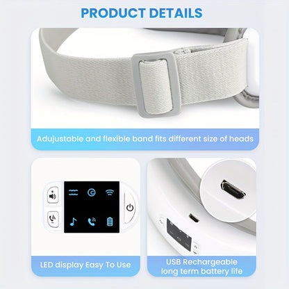 Eye Massager with Heat - 4D Intelligent Portable Eye Mask Massager with Pneumatic Compression, Vibration