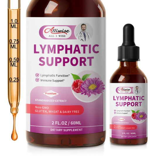 Lymphatic Health Drops 11-in-1 with Echinacea Elderberry Astragalus Burdock Root Dandelion Red Clover 2.03oz
