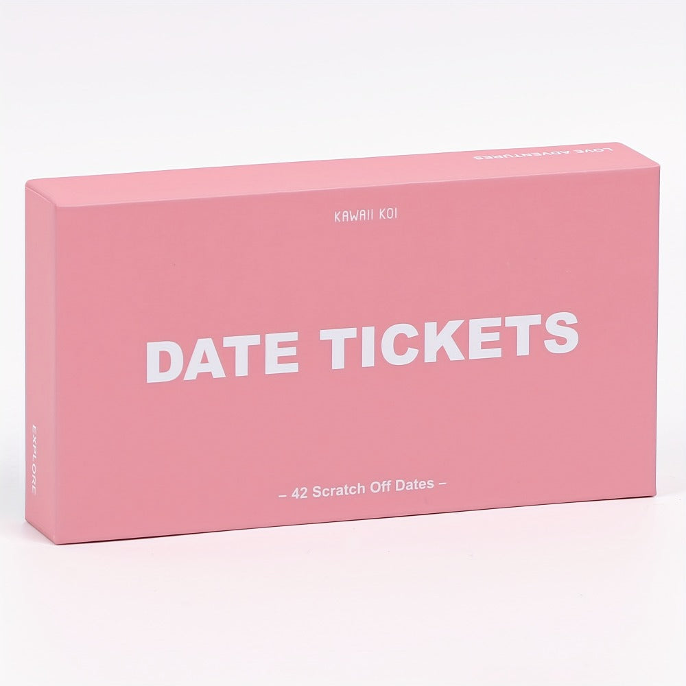 Date Night Scratch Off Cards for Couples 42pcs – Romantic Ideas Anytime Day & Night, 3 Color Tickets, Fun Couple Activity Game