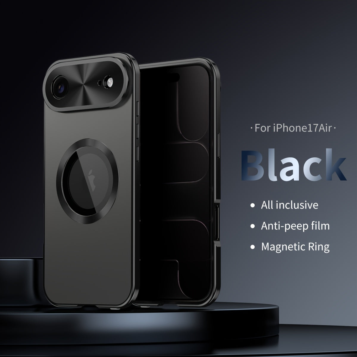 iPhone Anti-Spy Magnetic 2-in-1 Phone Case with All-Round Lens Protection – Complete Drop Protection Cover for iPhone 12 13 14 15 16 Pro Max