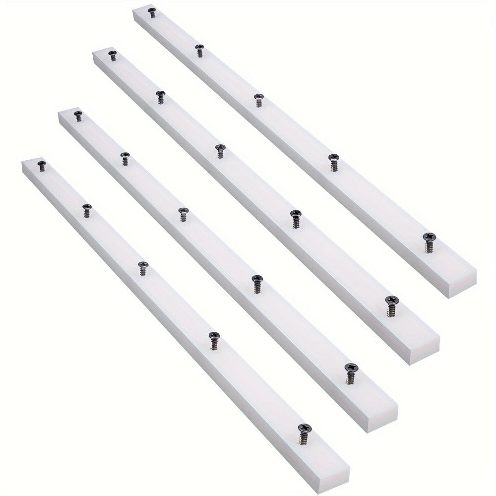 UHMW Miter Bar for Table Saw Crosscut Sled – 3/4" x 3/8" x 17" Predrilled T-Slot Track with 10 Screws for Jigs Fixtures & Miter Slots