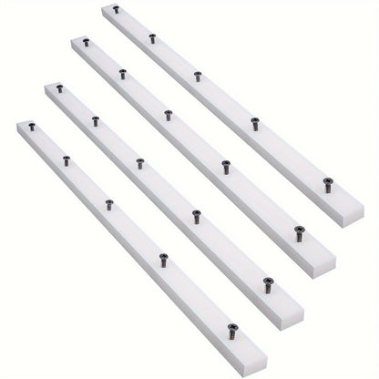 UHMW Miter Bar for Table Saw Crosscut Sled – 3/4" x 3/8" x 17" Predrilled T-Slot Track with 10 Screws for Jigs Fixtures & Miter Slots