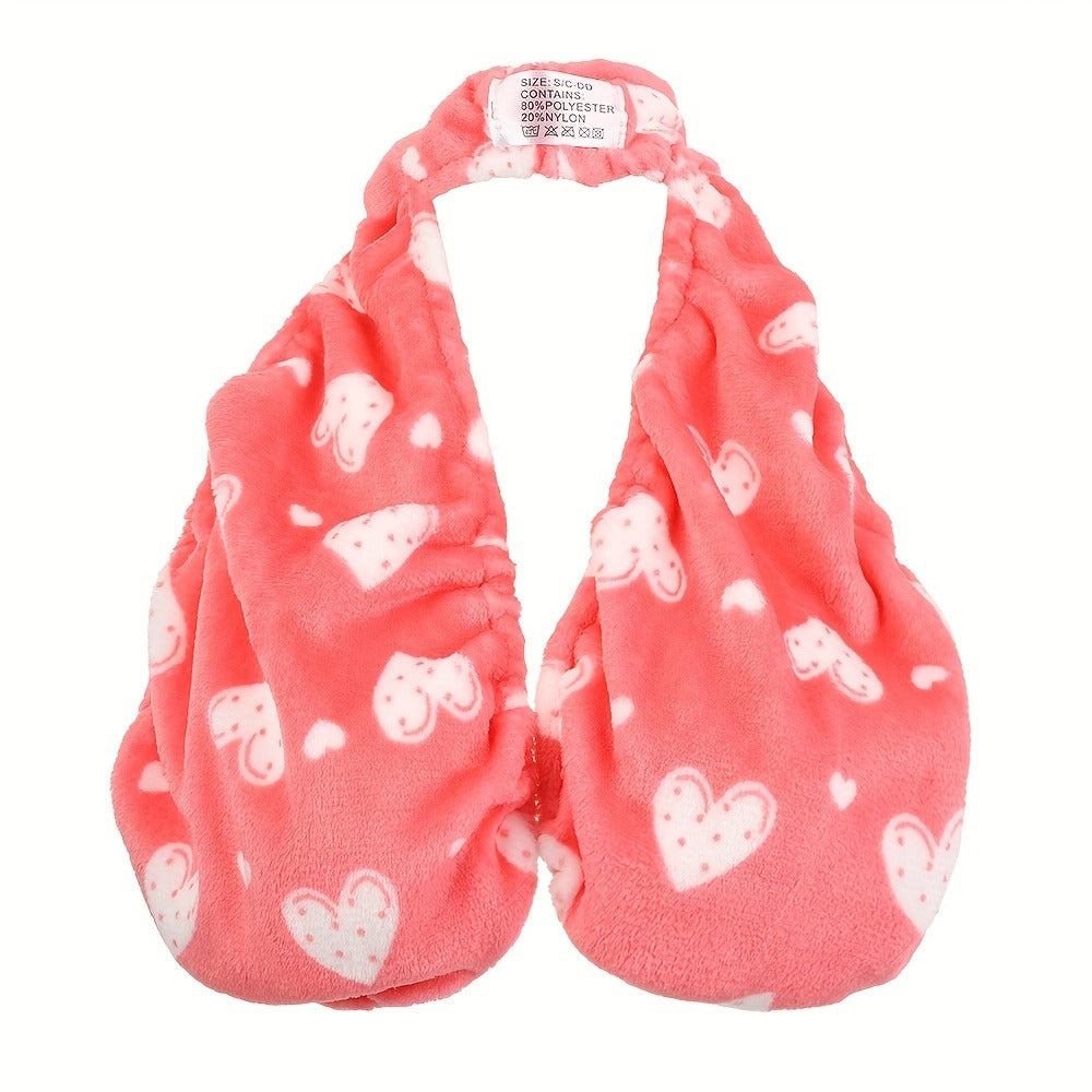 Towel Bra Wrap Double-Sided Coral Fleece 450GSM Strapless Hanging Neck Chest Wrap for Beach for Entryways, Bedrooms and Living Spaces