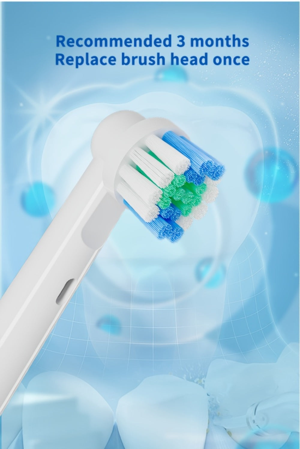 Electric Toothbrush for Adults, Rechargeable 4 Brush Heads 3 Cleaning Modes Smart Timer IPX7 Waterproof USB Quick Charge 600mAh Round Head