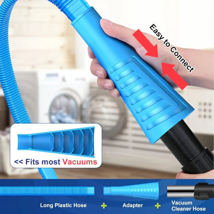 Dryer Vent Cleaner Kit Vacuum Hose Attachment Lint Remover Brush Flexible Dryer Duct Cleaning Tool for Removing Lint Debris Blockage