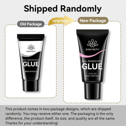 Rhinestone Glue Gel 2pcs Strong Bond 1.01oz Each – Professional Nail Charm Adhesive for 3D Gems, Crystals & Bling Decorations