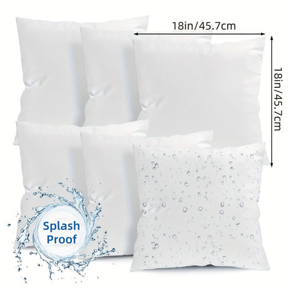Outdoor Pillow Inserts 4/6 Pack, Soft or Waterproof Throw Pillow Forms for Sofa, Bed & Patio, 12x20-20x20 Inch