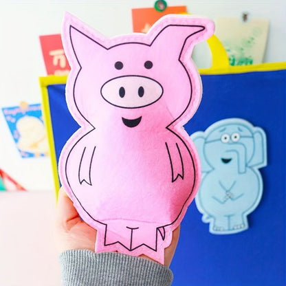 Elephant and Piggie Hand Puppets Plush Stuffed Animal Props for Storytelling, Classroom Teaching & Role Play