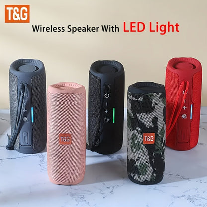 Portable Bluetooth Speaker TG365 with LED, TWS, Mic, FM Radio, TF, USB and AUX in Four Colors
