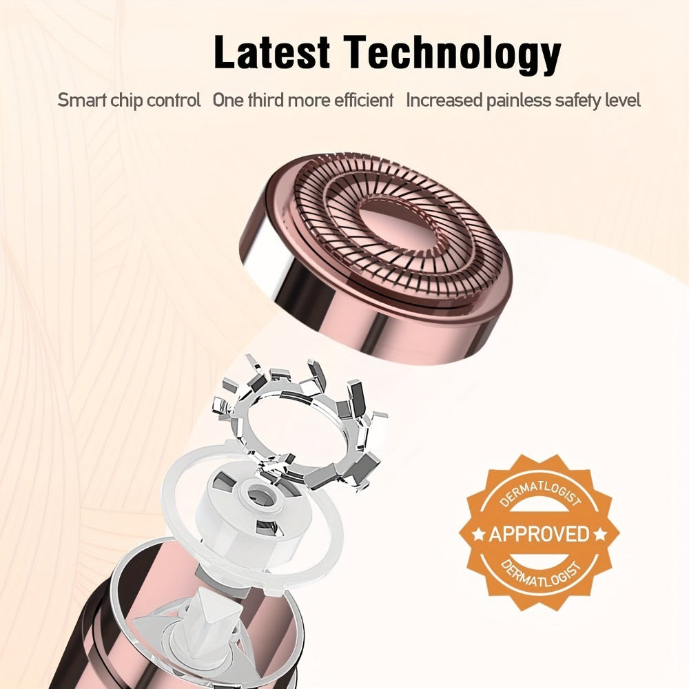 Electric Shaver for Women USB Rechargeable Epilator Hair Remover Face Bikini Legs Arms, for Everyday Face, Beard and Body Grooming
