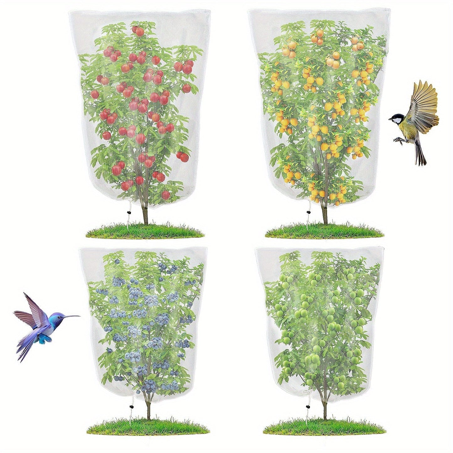 Garden Netting | Plant Protection Bags Drawstring Insect Bird Barrier