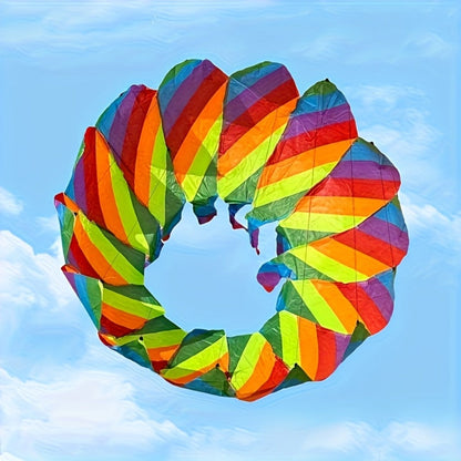Rotating Lotus Tail Kite 3D Flower Basket Iridescent Kite for Kids Adults with the Listed Color, Size or Set Options for Everyday Use