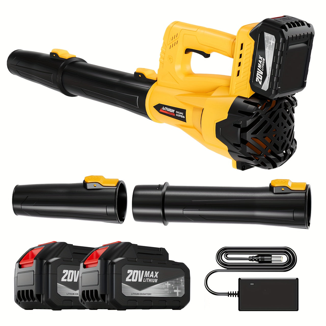 Cordless Leaf Blower, Battery Powered Lawn Yard Snow Pet Hair for Garden, Patio and Yard Use