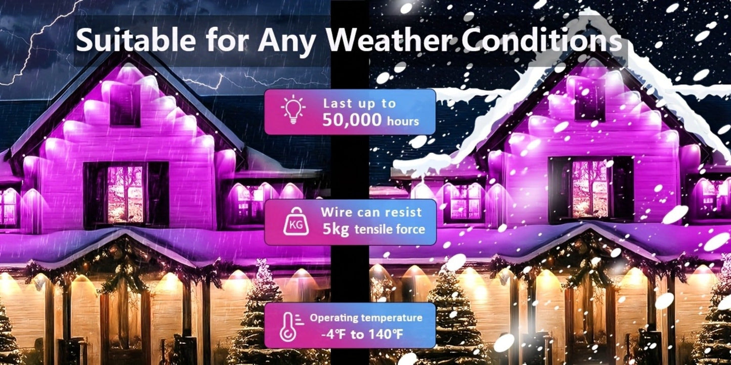 Permanent Outdoor RGB Eave Lights Smart App & Remote Control for an Everyday Personal Care Routine