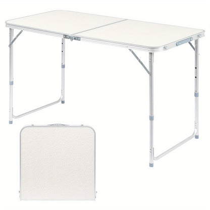 Folding Table 3ft and 4ft Aluminum Alloy Picnic Design with Two Height Positions and Fold-Flat Carry Case