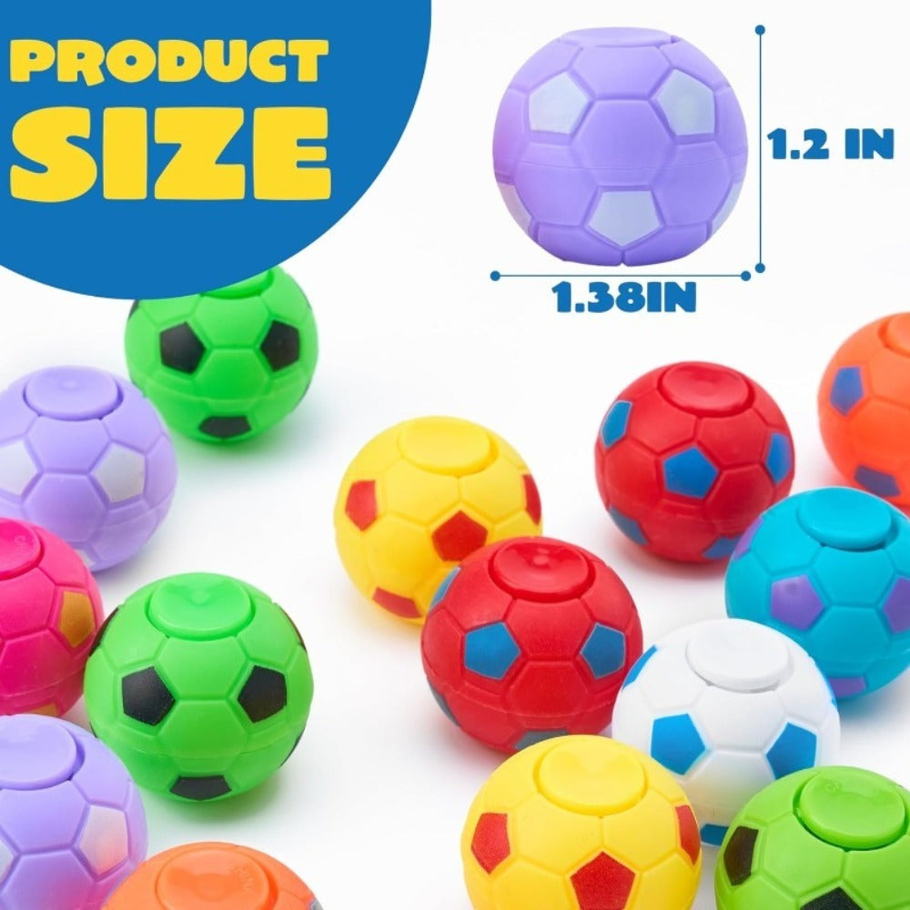 Soccer Fidget Spinners 72 Pack Bulk with the Listed Color, Size or Set Options for Everyday Carry