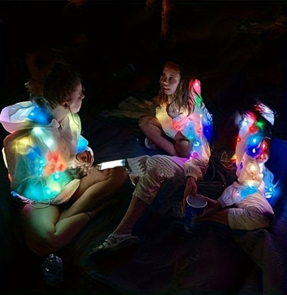 LED Light Up Party Jacket for Adults, Glowing Rave Costume Unisex Luminous Coat for Halloween, Christmas