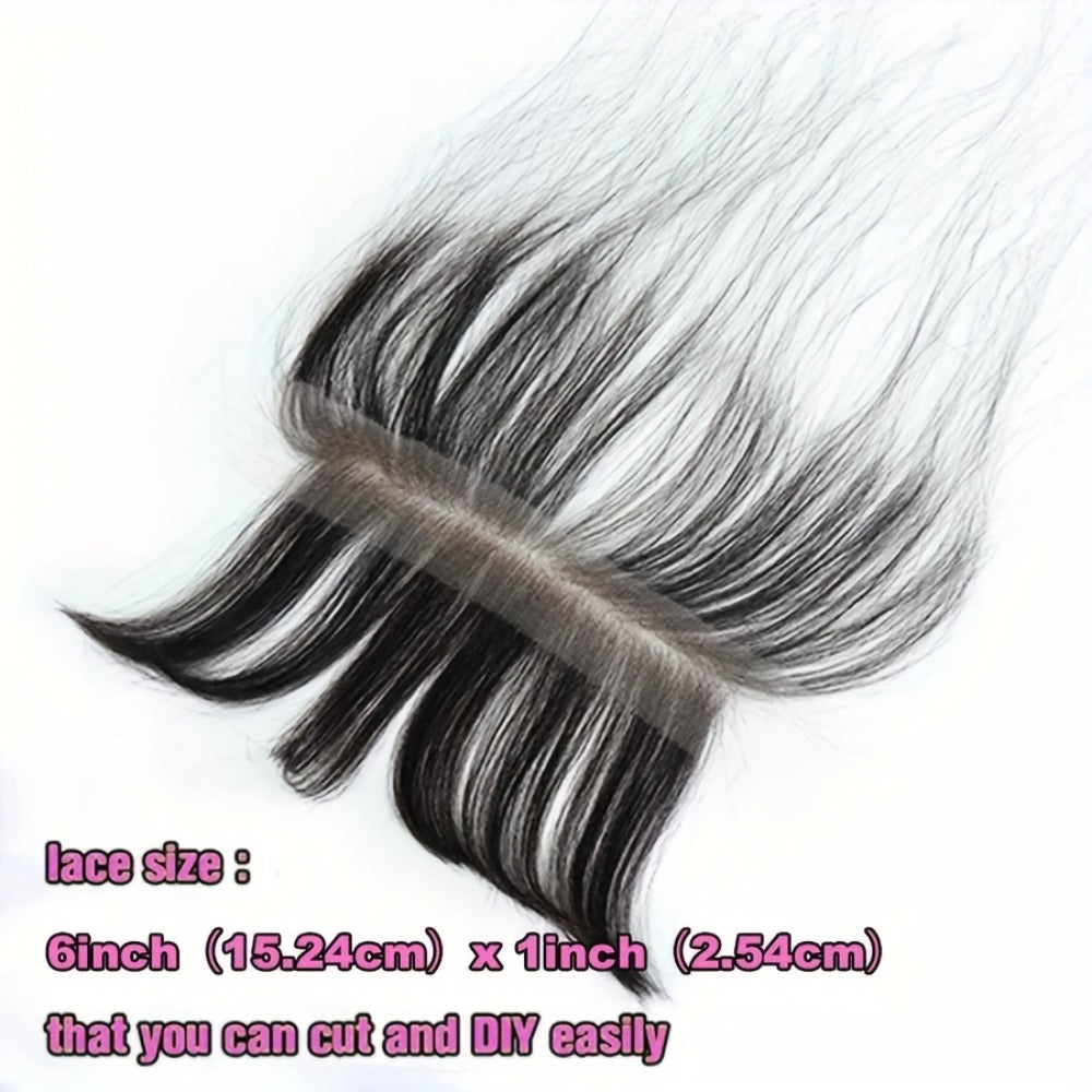 Hair Accessories 6x1 HD Lace Hairline Piece with Six-Inch Human Hair Fringe in Natural Color
