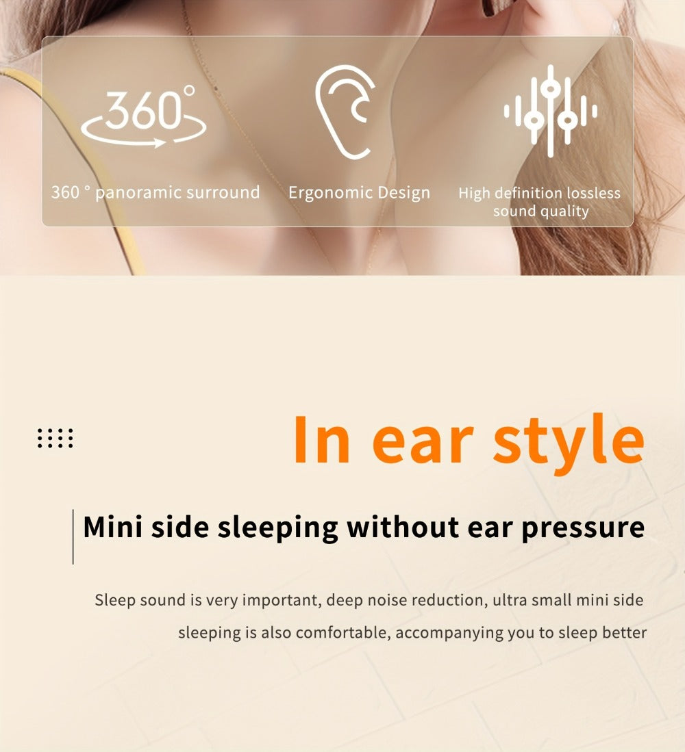 2-in-1 Wireless Earphones Couples Shared Audio Long Battery Life Clear Sound TV Movies for Bedside Audio, Alarms and Room Entertainment