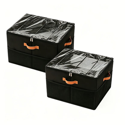 Sixteen-Compartment Foldable Shoe Storage Box with Flip-Top Cover, Side Handles and One- or Two-Piece Sets