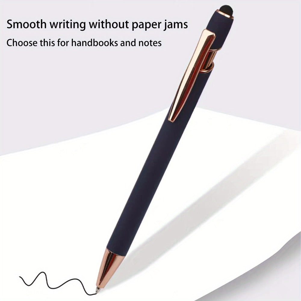 Personalized Metal Ballpoint Pens 10pcs Custom Engraved with Name or Logo - Smooth Black Ink