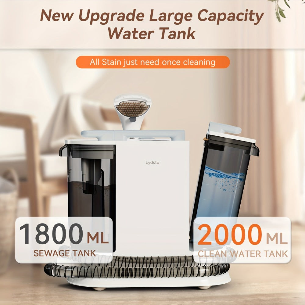 Lydsto Portable Carpet Cleaner 2-in-1 Wash & Dry, 12KPa Suction Fabric Shampooer with Self-Cleaning
