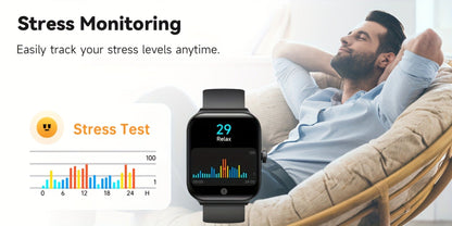 Smartwatch with Alexa Built-in FAWEIO 1.95" Large Display, Wireless Calling, 100+ Sport Modes, Pedometer Heart Rate Sleep Blood