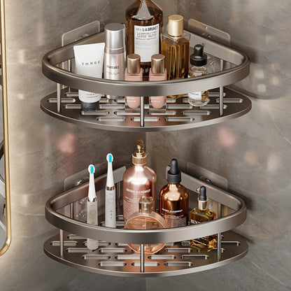Shower Caddy Wall Mounted Stainless Steel 2-Pack – Rust-Resistant 2-Tier Bathroom Shelf Organizer, Corner Storage Rack for Shower Bathtub