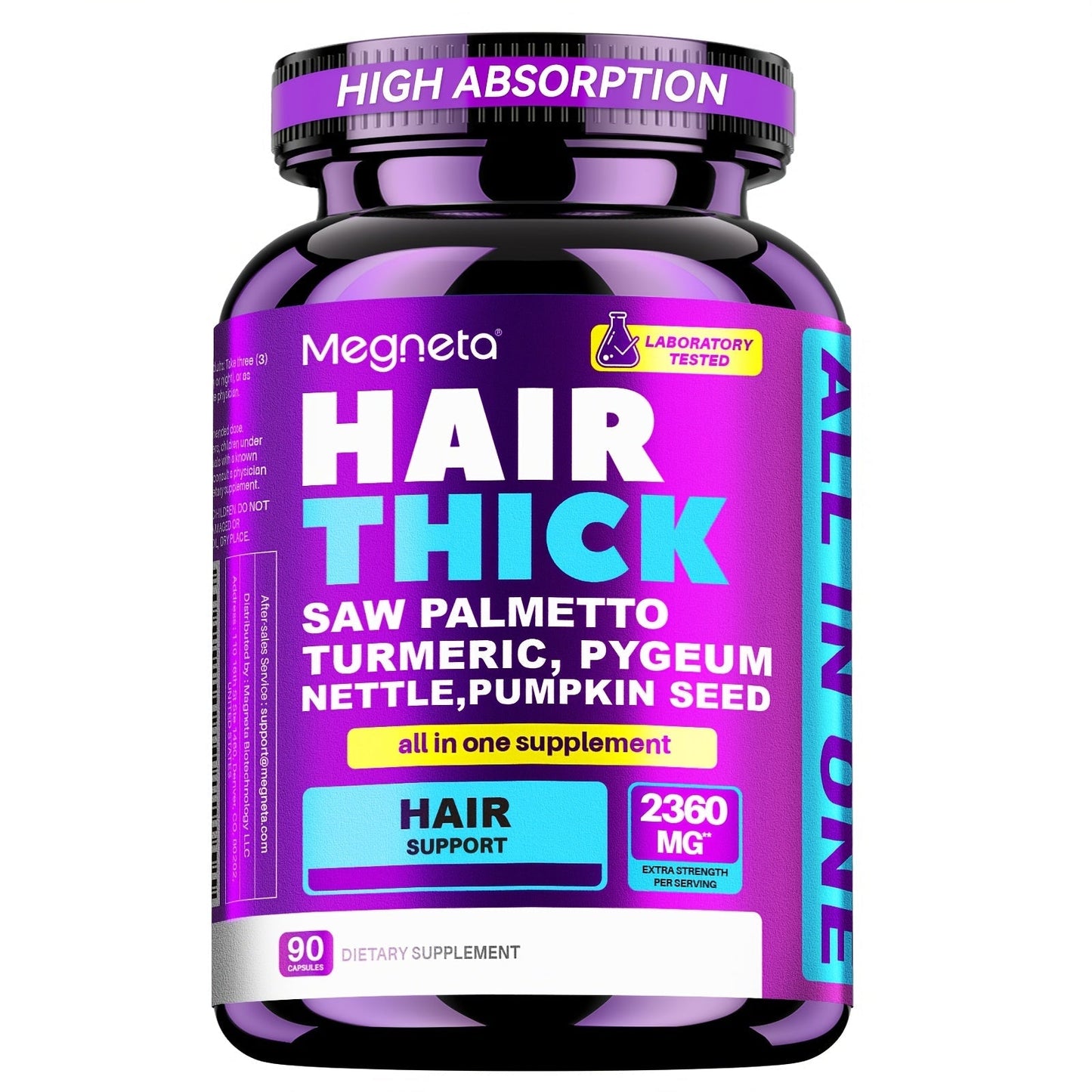 Biotin Hair Growth Supplement 90 Capsules for Thicker Fuller Hair with Collagen Peptide Saw for Bath Time, Home Spa and Personal Care