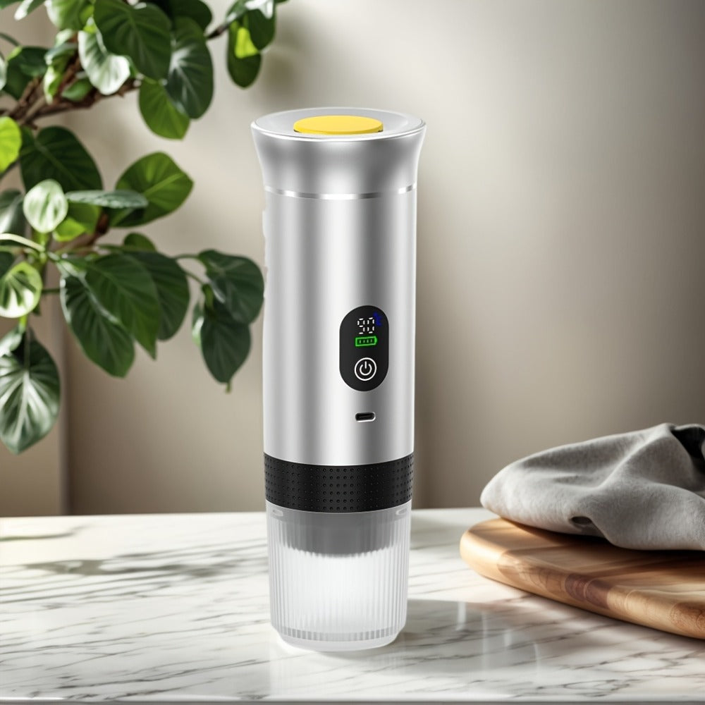 Portable Espresso Machine Type-C Charging Self-Heating, Single Serve Coffee Maker with Temperature & Battery Display