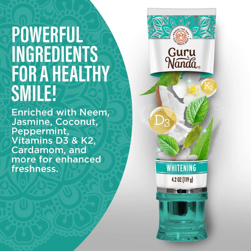 Hydroxyapatite Whitening Toothpaste Fluoride Free, Natural Teeth Whitening for Sensitive Teeth Stain Removal