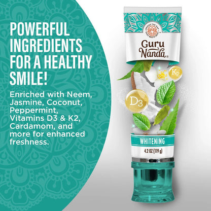 Hydroxyapatite Whitening Toothpaste Fluoride Free, Natural Teeth Whitening for Sensitive Teeth Stain Removal