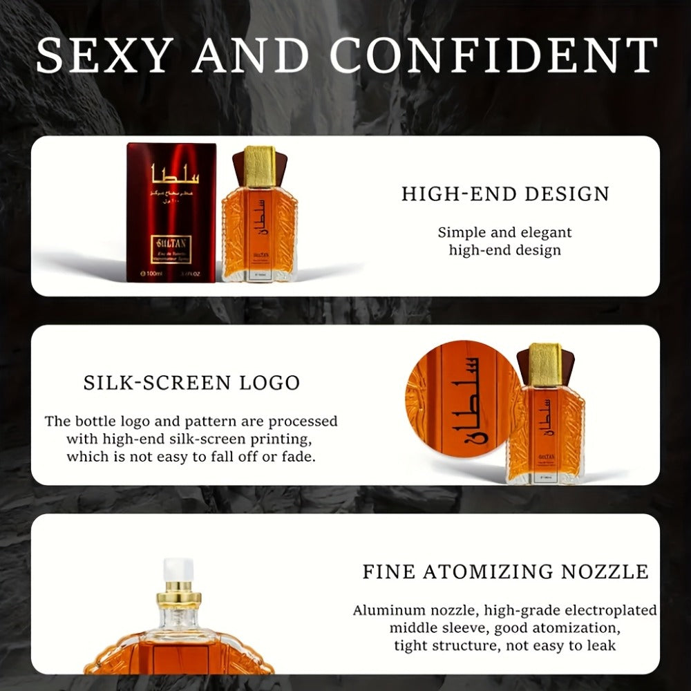 Oud Perfume for Men Arabian Dubai Fragrance Oil Sophisticated Scent Musk Amber Sandalwood for Bath Time, Home Spa and Personal Care