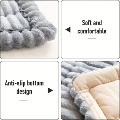 Sofa Cover Two-Piece Corduroy Jacquard Set with 28 x 59 and 28 x 83-Inch Panels in Four Colors