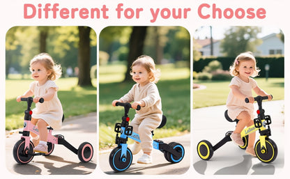 3-in-1 Toddler Balance Bike Convertible Tricycle for Kids Ages 2-5 with the Listed Color, Size or Set Options for Everyday Use
