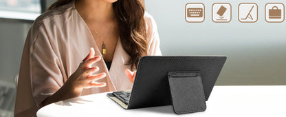 Universal Tablet Case with Wireless Keyboard 10.1 Inch, Removable Bluetooth Keyboard, PU Leather Folio Cover